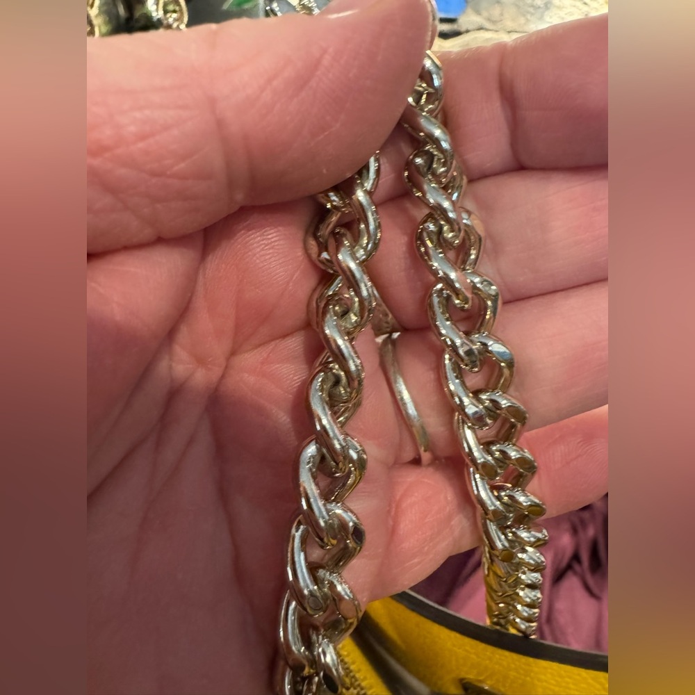 ♠️ KATE SPADE LARGE • 🌻 Sunflower Yellow/Gold • Jordyn Chain Tote - Picture 16 of 16